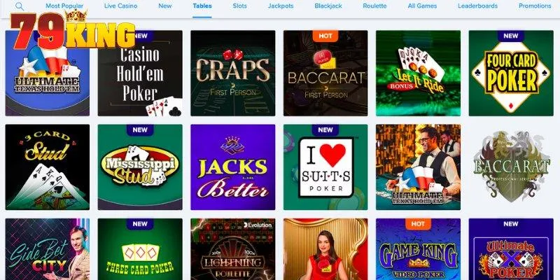 Hướng dẫn tham gia trải nghiệm casino 79KING
